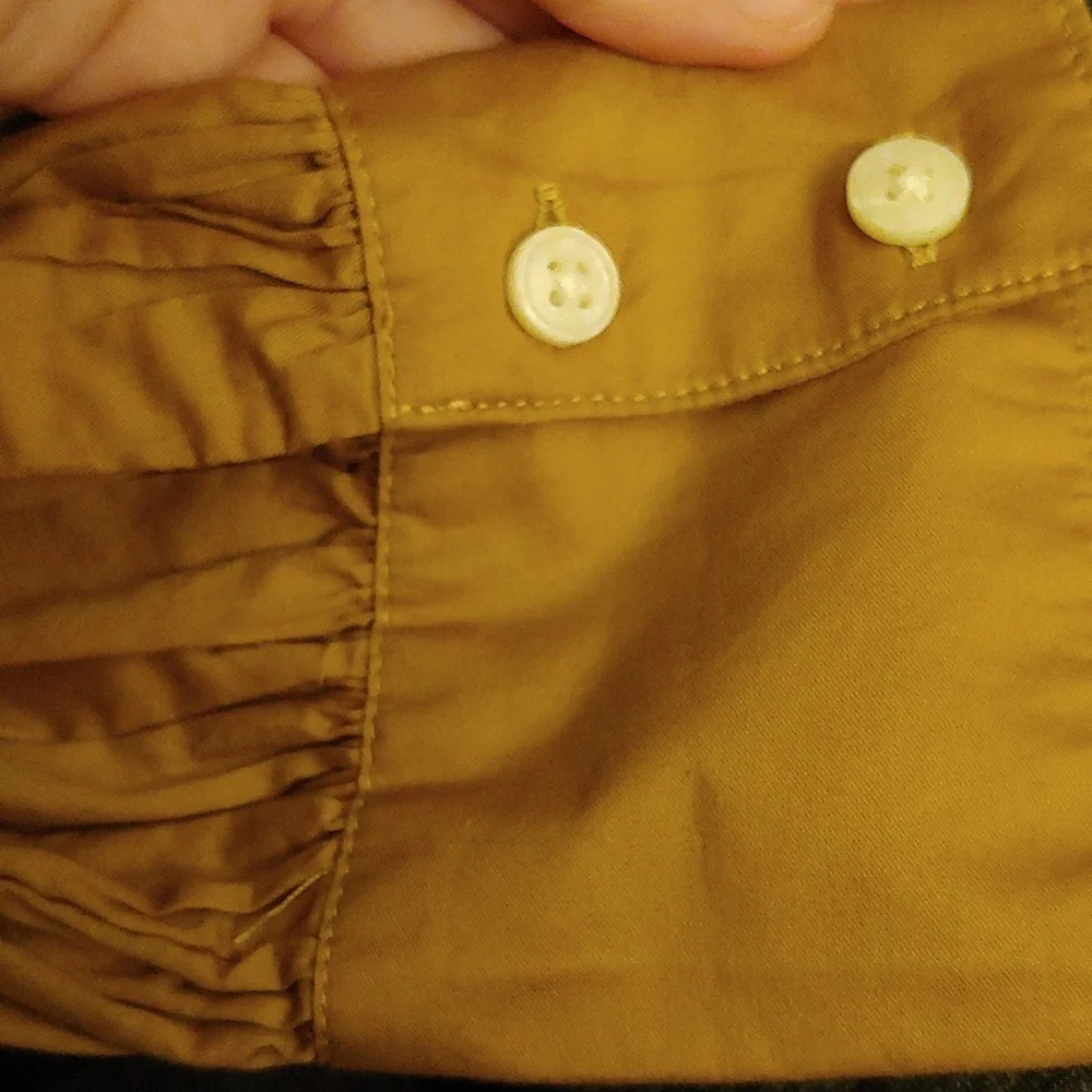 Old‎ Navy Cotton Cottagecore Peasant Blouse Medium Camel Prairie Top